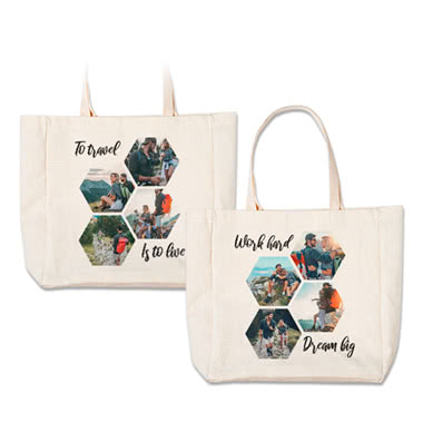 Sac cabas écru Personnalisé recto-verso !